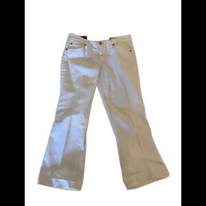 Blue 2 White Women’s Size 26 Cuffed Capris Pants Jean like material Summer Vaca